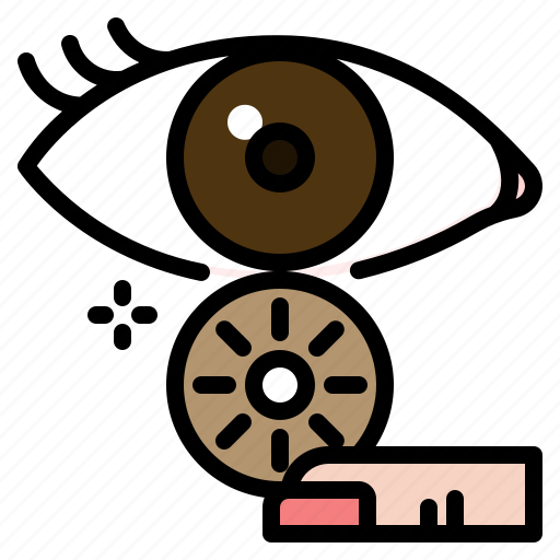 Contact, lens, len, eye, woman, beauty, eyesight icon - Download on Iconfinder