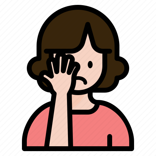 Eye, cover, pain, irritation, covering, irritate icon - Download on Iconfinder