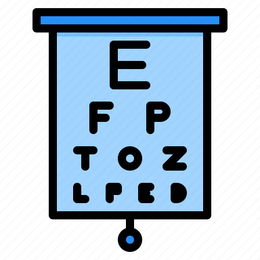 Snellen, vision, chart, eye, eyesight, test, exam icon - Download on Iconfinder