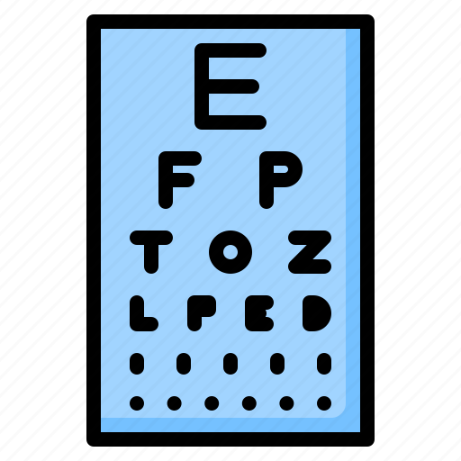 Vision, chart, snellen, eye, eyesight, test, medical icon - Download on Iconfinder