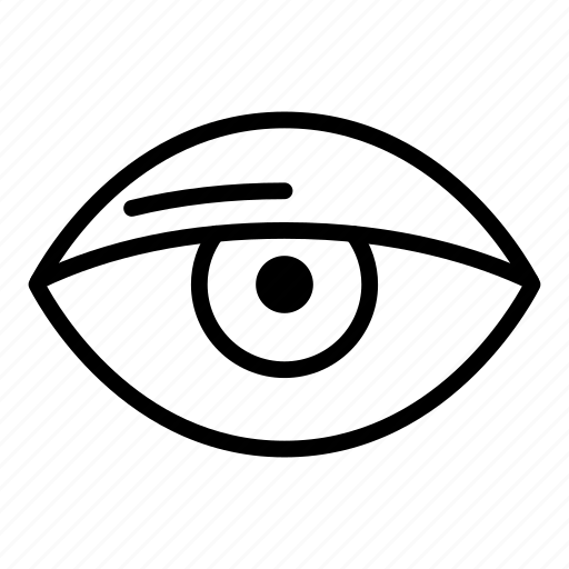 Eye, eyeball, look, optical, see, silhouette, view icon - Download on Iconfinder