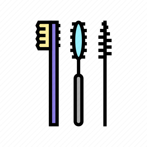 Brushes, false, eyelashes, applying, extension, accessory icon - Download on Iconfinder