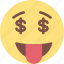 emoji, expression, happy, sad, salary, smiley 