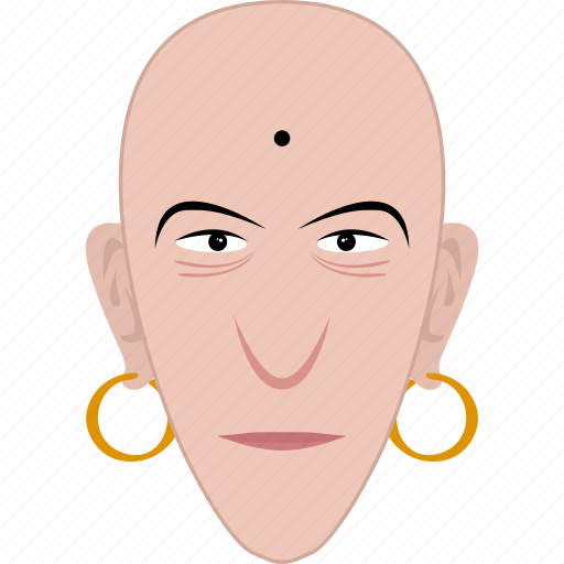 Bald, earrings, face, indian, man, religious, shape icon - Download on Iconfinder