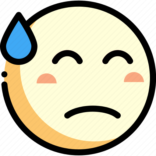Emotion, face, facial expression, sweat icon - Download on Iconfinder