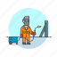 engineer, factory, maintainance, build, man, mask, torch 