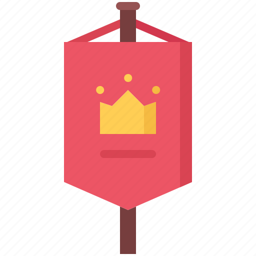 Crown, fairy, fantasy, flag, legend, standard, tale icon - Download on Iconfinder