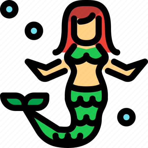 Fairy tale, girl, kid, mermaid, story, woman icon - Download on Iconfinder