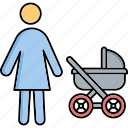 baby stroller, baby cart, pushchair, chair, stroller