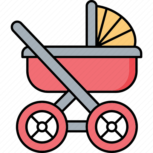 Baby stroller, baby cart, pushchair, chair, stroller icon - Download on Iconfinder