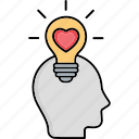 bright, intelligent, bulb, heart, baby, innovation