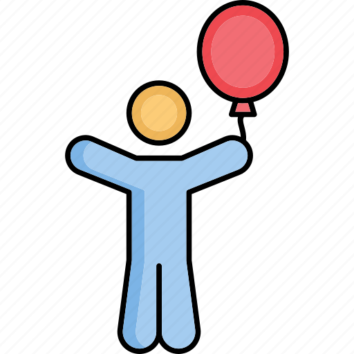 Child with balloon, kid with balloon, balloon playing, balloon icon - Download on Iconfinder