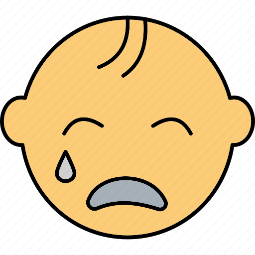 Weeping baby, crying baby, kid, kid face icon - Download on Iconfinder