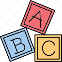 alphabetic blocks, abc blocks, education, basic study, study