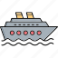 ship, cruise, watercraft, ocean, shipping 