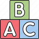 alphabetic blocks, abc blocks, education, basic study, study
