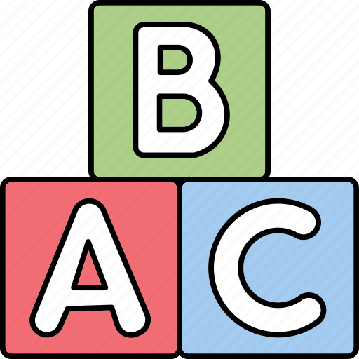 Alphabetic blocks, abc blocks, education, basic study, study icon - Download on Iconfinder
