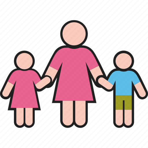 Boy, daughter, family, girl, mother, son, female icon - Download on Iconfinder