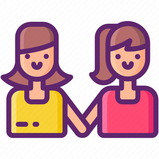 Women, couple, holding, hands, love icon - Download on Iconfinder