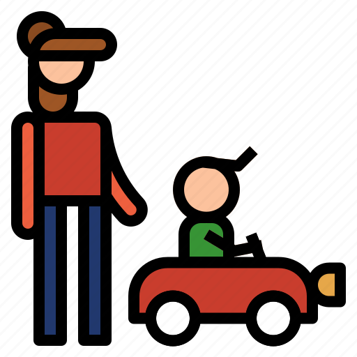 Car, child, drive, mother, women icon - Download on Iconfinder