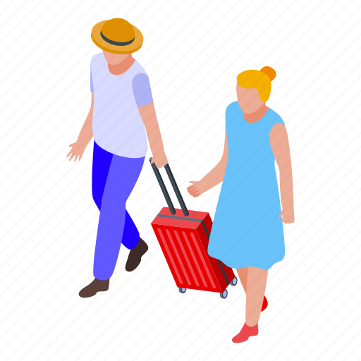 Family, holiday, travel, isometric icon - Download on Iconfinder