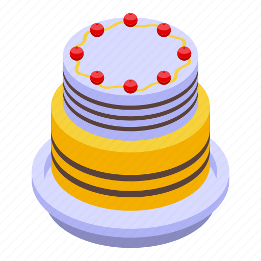 Family, holiday, cake, isometric icon - Download on Iconfinder