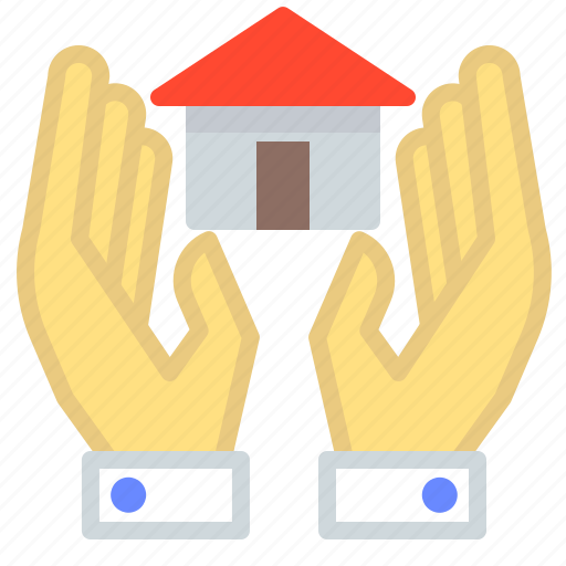 Care, hand, hands, holding, home, house icon - Download on Iconfinder