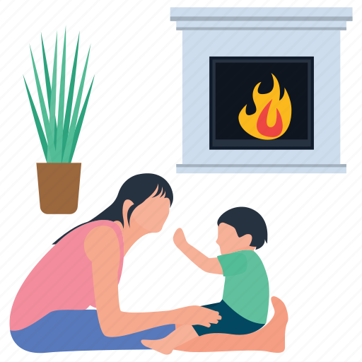 Baby and mother, baby care, baby playing, motherhood, mothers love illustration - Download on Iconfinder