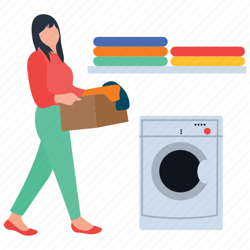 Cloth cleaning, dirty laundry, dry machine, laundry, washing clothes illustration - Download on Iconfinder