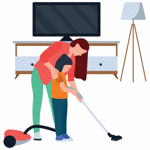 Cleaning machine, housekeeping services, room cleaning, steam cleaning, vacuum cleaner, vacuuming illustration - Download on Iconfinder