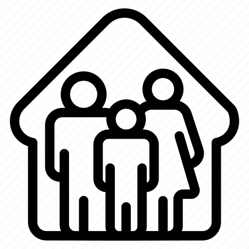 Home residents, family home, parents, kid, house persons icon - Download on Iconfinder