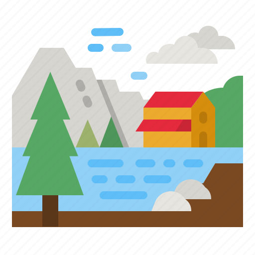 Lake, pond, lagoon, water, nature icon - Download on Iconfinder