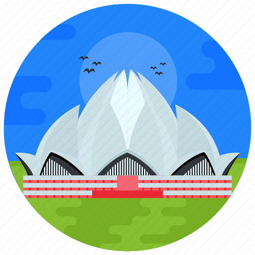 Landmark, monument, lotus temple, indian worship temple, temple icon - Download on Iconfinder
