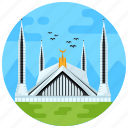 holy place, faisal mosque, religious building, islamic building, mosque