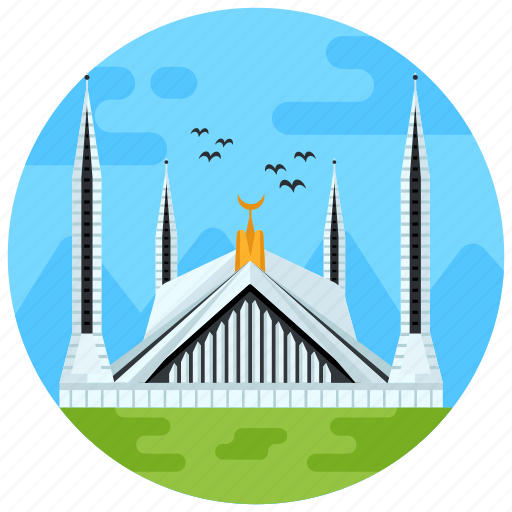 Holy place, faisal mosque, religious building, islamic building, mosque icon - Download on Iconfinder
