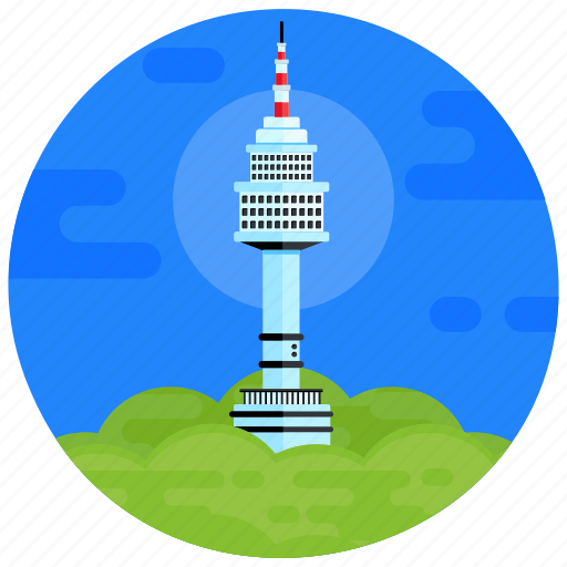 Landmark, monument, seoul tower, korean landmark, namsan tower icon - Download on Iconfinder