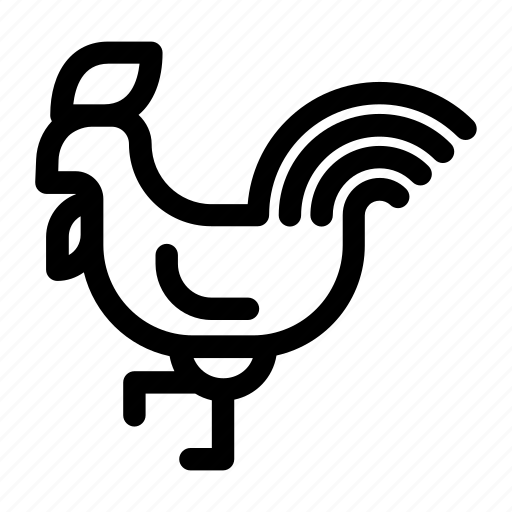 Cock, farm, fowl, organic, poultry, rooster icon - Download on Iconfinder