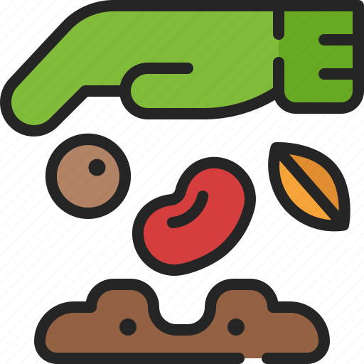 Sow, seed, planting, plantation, hand, seedling, cultivator icon - Download on Iconfinder