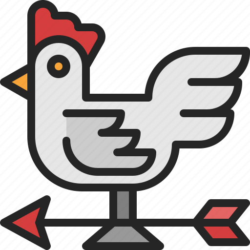 Weathercock, wind, vane, rooster, weather, arrow, direction icon - Download on Iconfinder