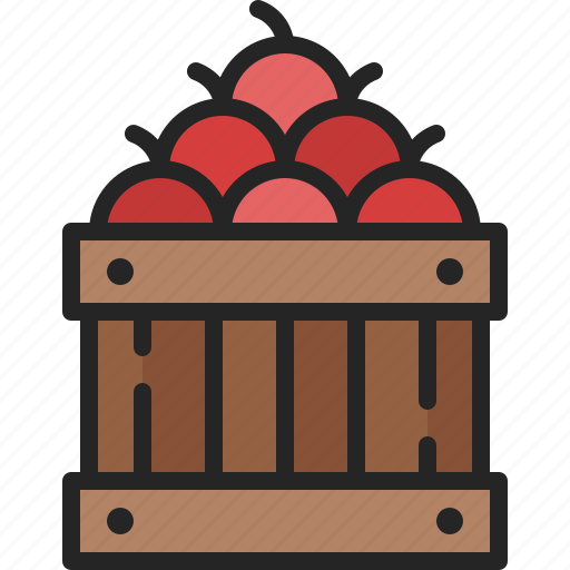 Wooden, crate, fruit, harvest, box, delivery, farm icon - Download on Iconfinder