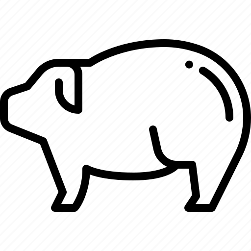 Pig, animal, pork, livestock, swine, piggy, farming icon - Download on Iconfinder