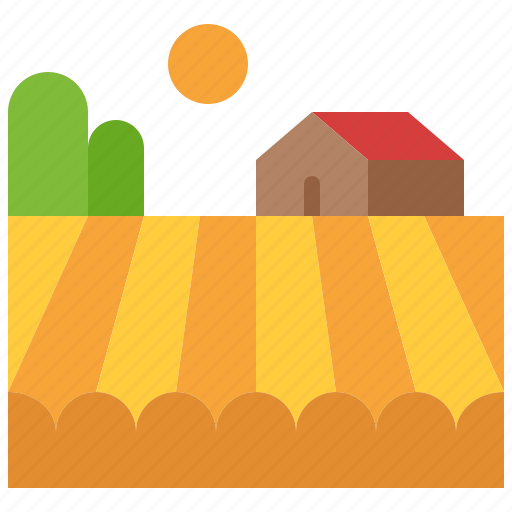 Field, farmland, rural, farm, landscape, agriculture, countryside icon - Download on Iconfinder
