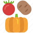 vegetable, harvest, potato, tomato, pumpkin, food, agricultural