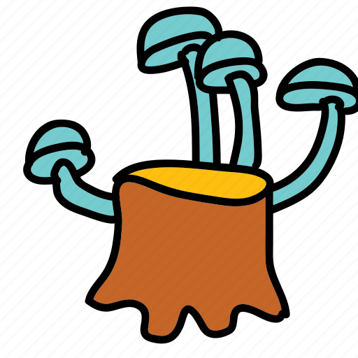 Farm, mushrooms, nature, stump, tree icon - Download on Iconfinder