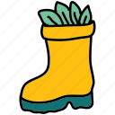 boot, farm, leaves, shoes, wear