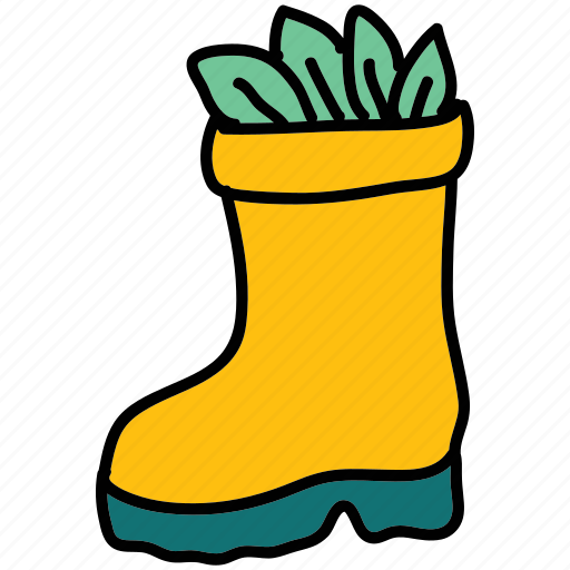 Boot, farm, leaves, shoes, wear icon - Download on Iconfinder