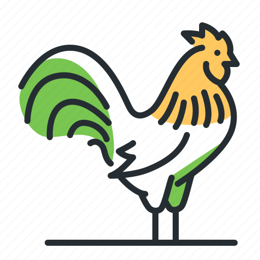 Animal, bird, farm, rooster icon - Download on Iconfinder