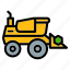 harvester, farm, farming, heavy, machine, vehicle 