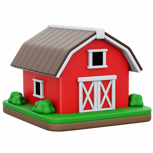 Barn, livestock, farm, animal 3D illustration - Download on Iconfinder