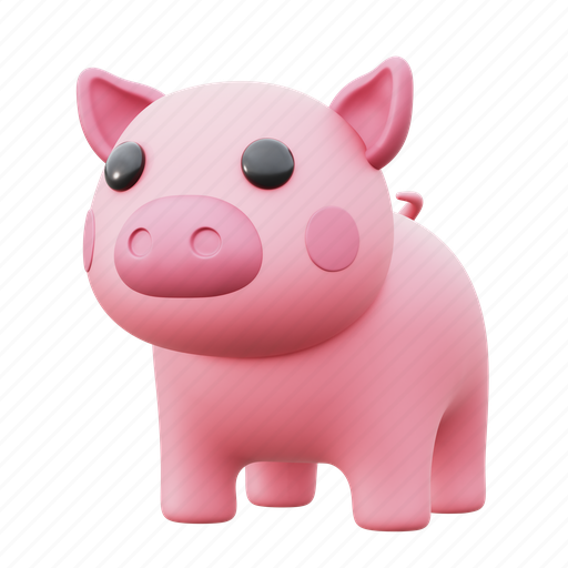 Pig, livestock, animal, farm 3D illustration - Download on Iconfinder